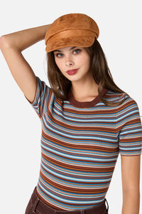 Princess Highway - Tan Faux Suede Baker Boy - tan