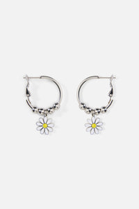 Princess Highway - Flower Bauble Sleeper Earrings - silver