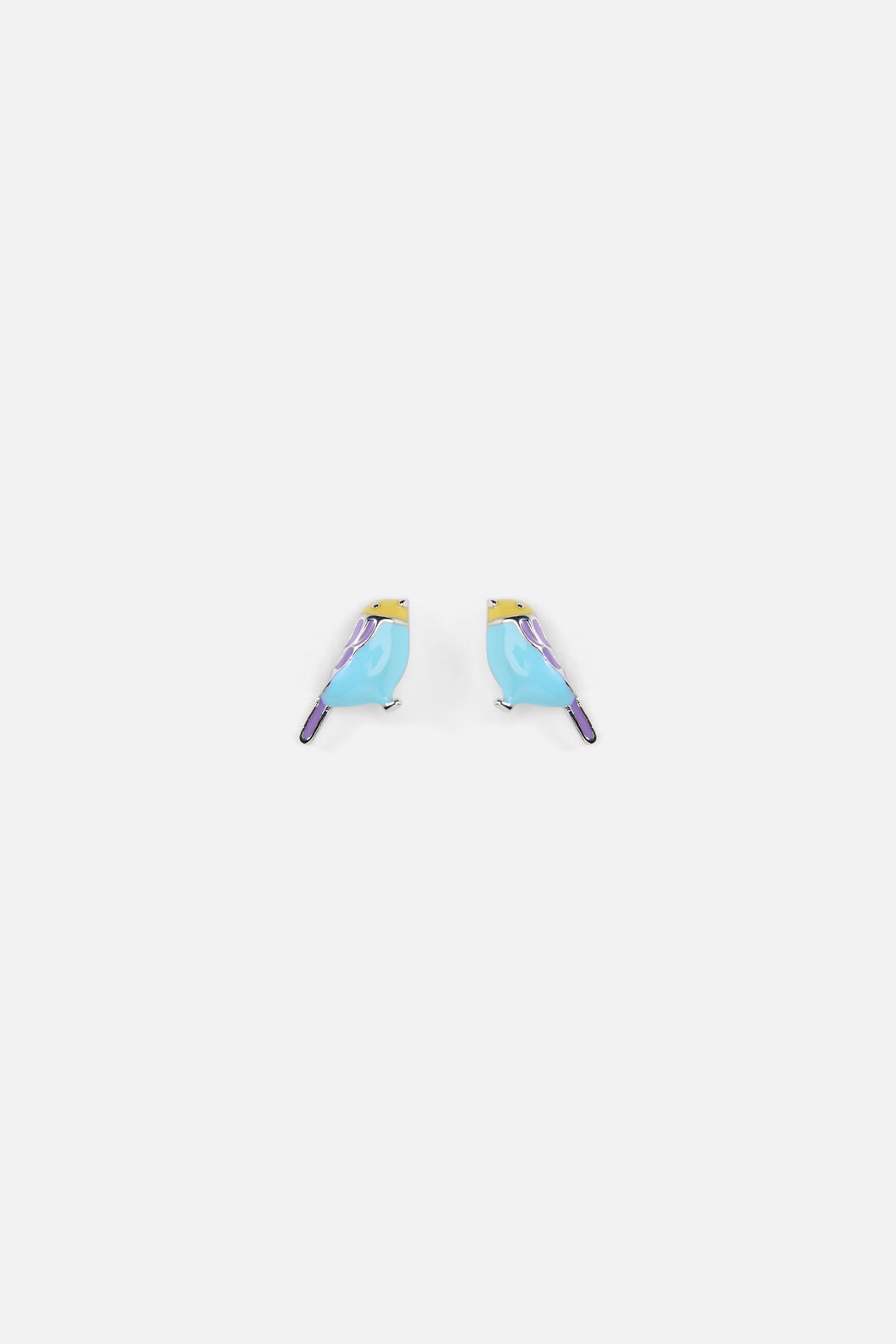 Princess Highway - Small Bird Stud Earrings - blue