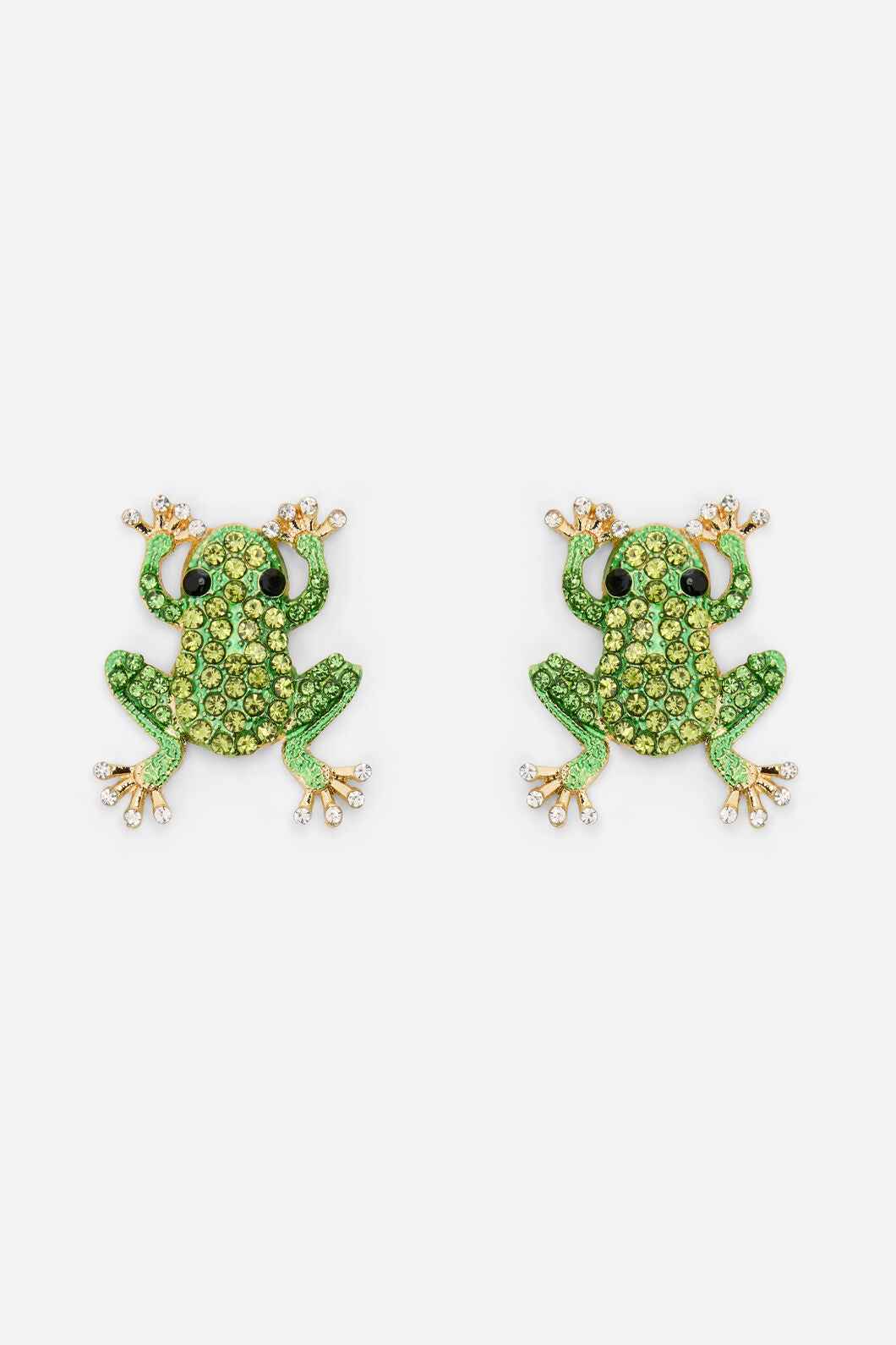 Princess Highway - Sparkle Tree Frog Earrings - green