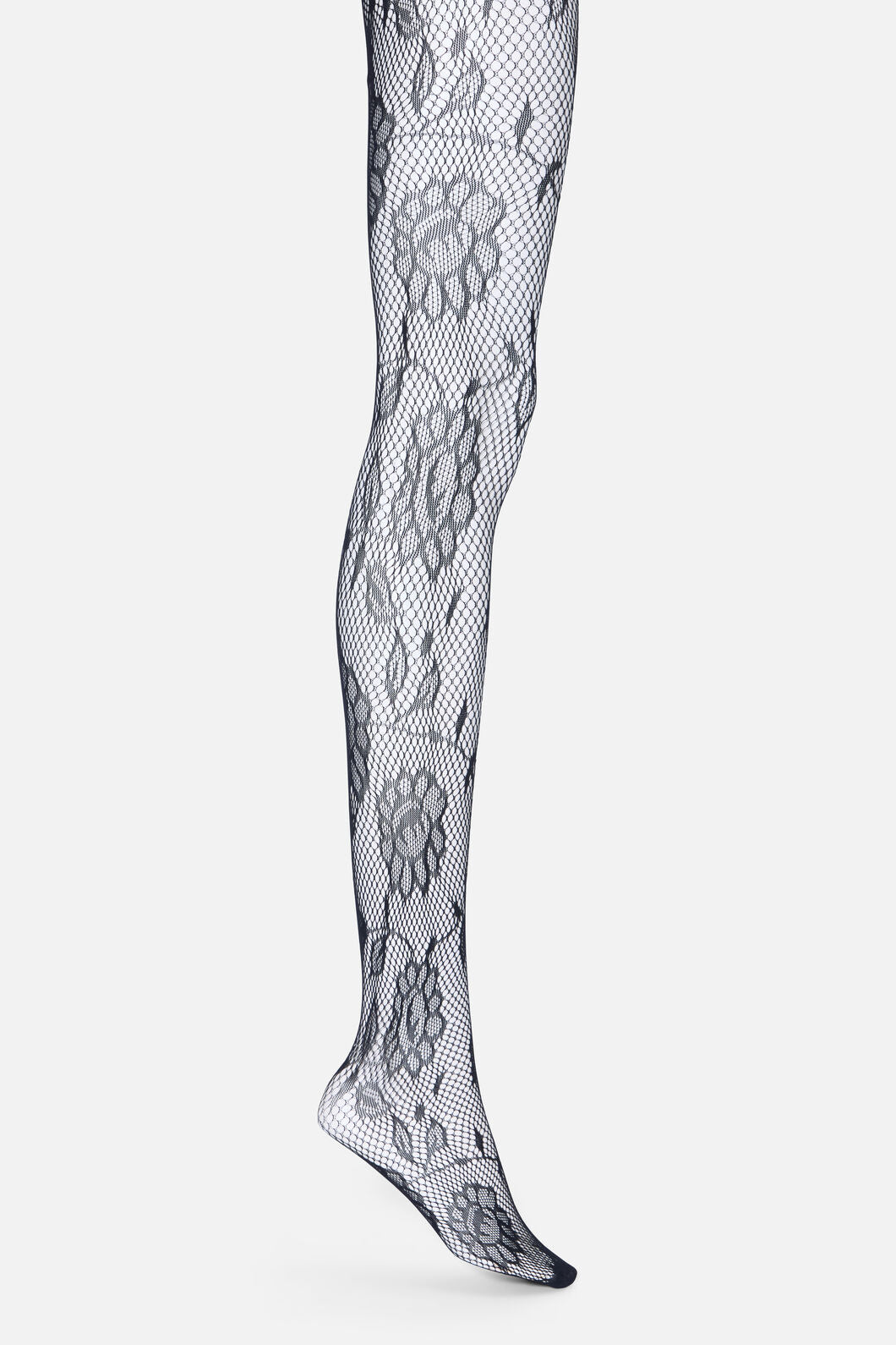 Princess Highway - Black Flower Fishnet Tights - black