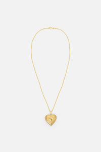 Princess Highway - Gold Heart Locket Necklace - gold