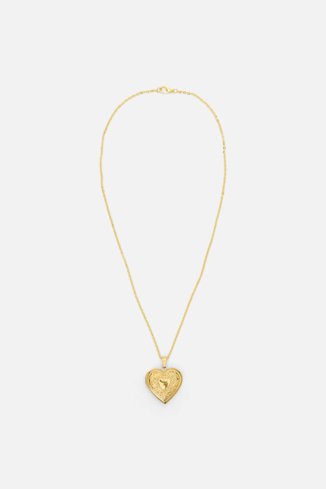 Princess Highway - Gold Heart Locket Necklace - gold