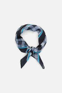 Princess Highway - Navy Check Small Scarf - navy