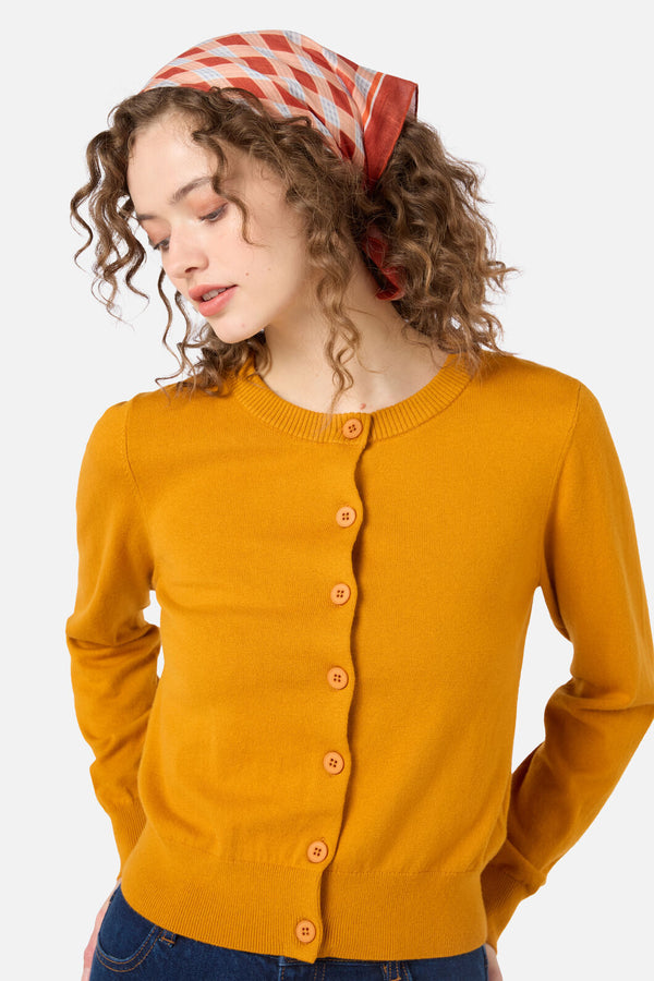 Princess Highway - Rust Check Small Scarf - rust