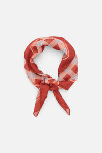 Princess Highway - Rust Check Small Scarf - rust
