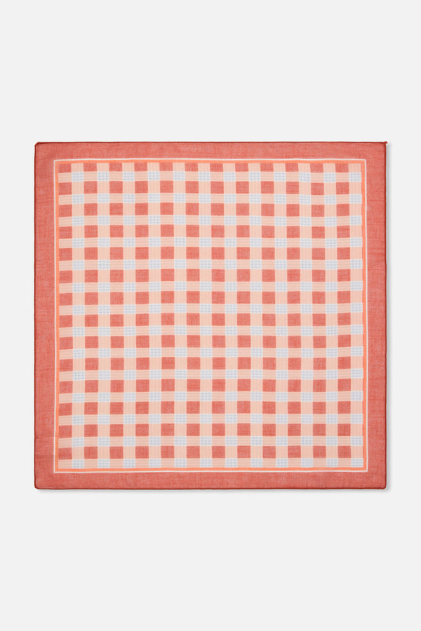 Princess Highway - Rust Check Small Scarf - rust