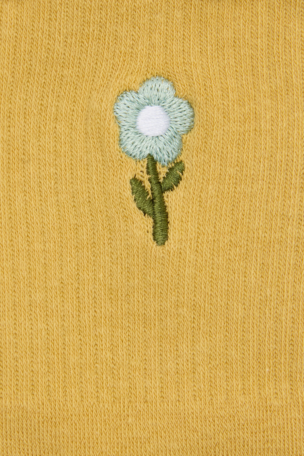 Princess Highway - Lemon Embroidered Daisy Sock - lemon