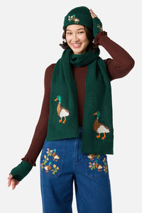 Princess Highway - Duck Embroidered Beanie - green