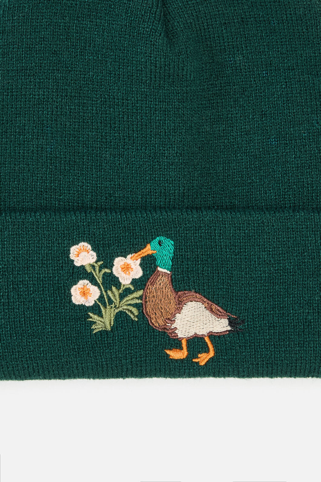 Princess Highway - Duck Embroidered Beanie - green