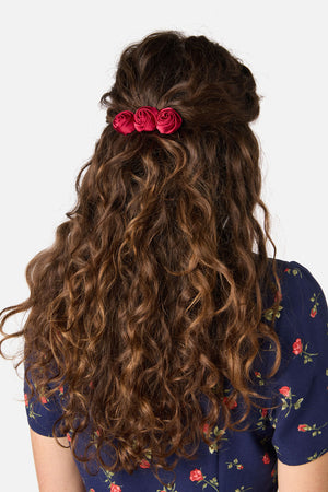 Princess Highway - Red Roses Barrette Hair Clip - red