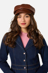 Princess Highway - Chocolate PU Peak Cap - chocolate