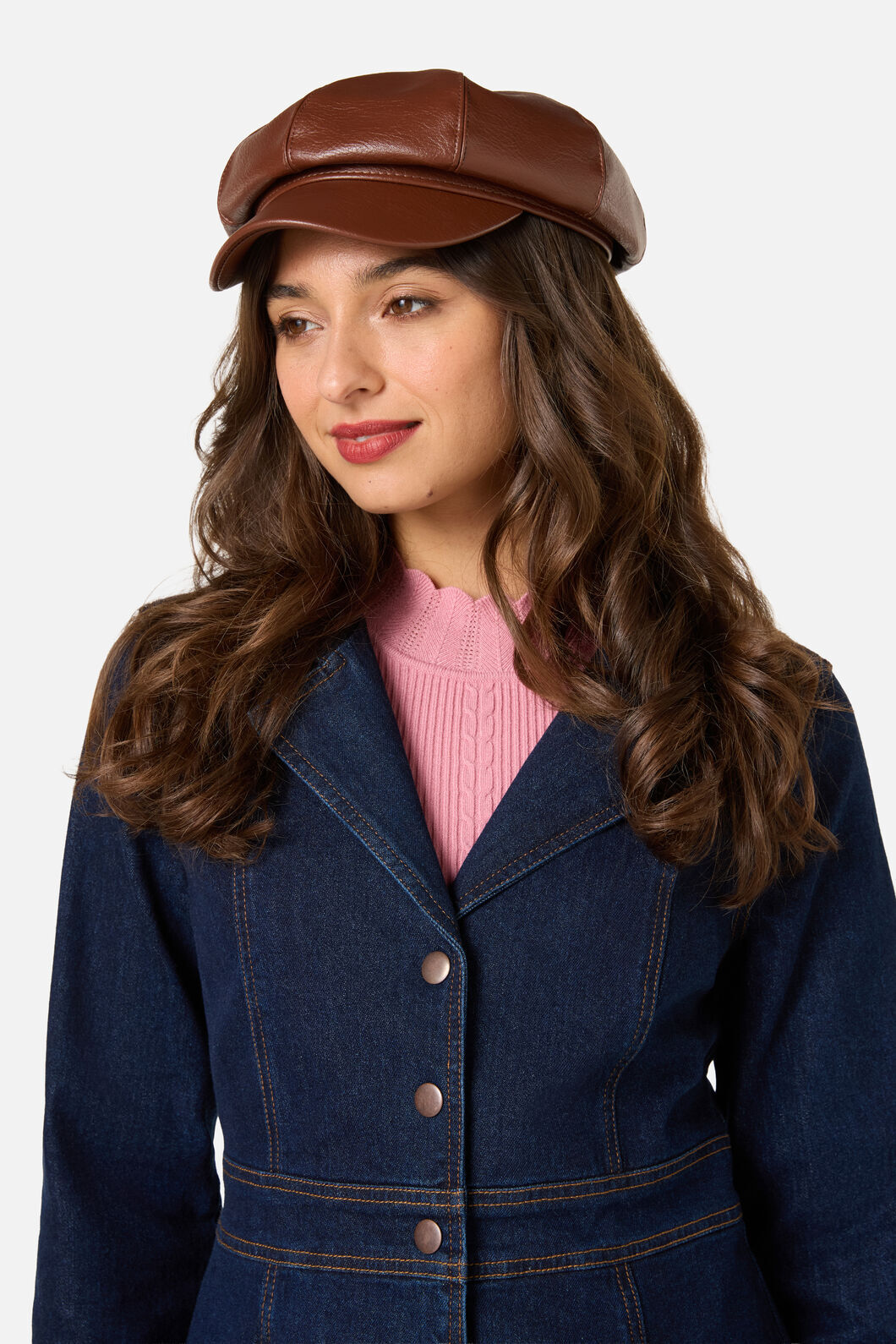 Princess Highway - Chocolate PU Peak Cap - chocolate