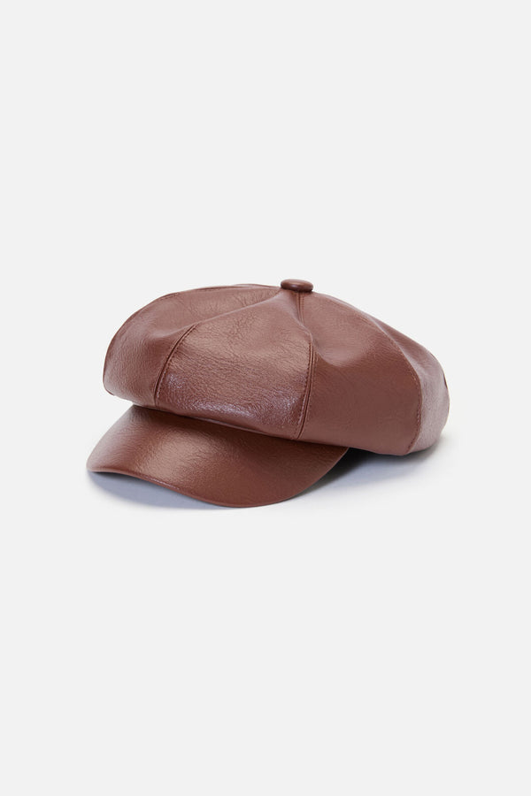 Princess Highway - Chocolate PU Peak Cap - chocolate