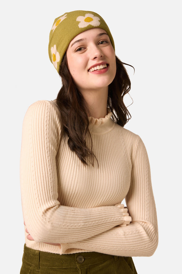 Princess Highway - Daisy Knit Beanie - green
