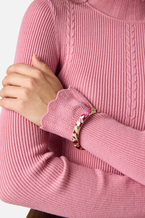 Princess Highway - Plum Floral Bangle - plum
