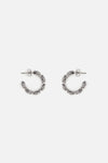 Princess Highway - Rose Hoop Earrings - silver