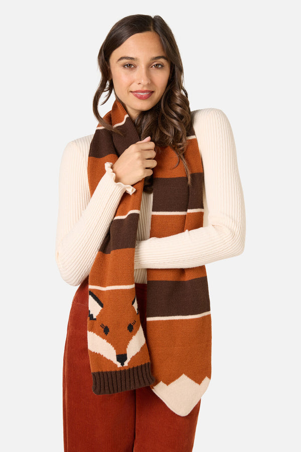 Princess Highway - Fox Knit Scarf - orange
