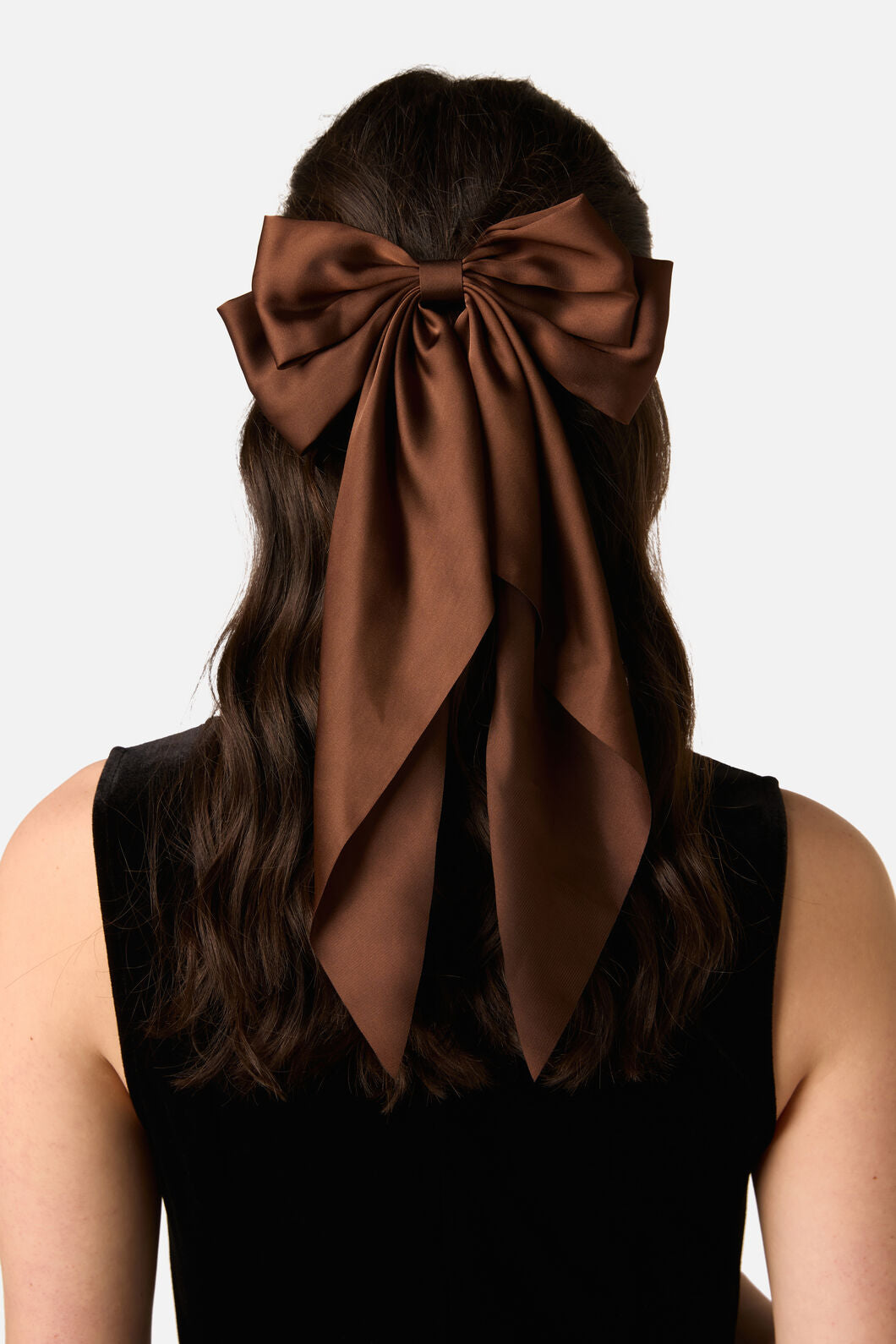 Princess Highway - Satin Barrette Hair Clip - chocolate