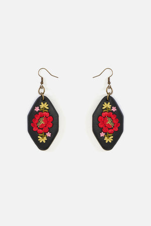 Princess Highway - Joelle Embroidered Earrings - black