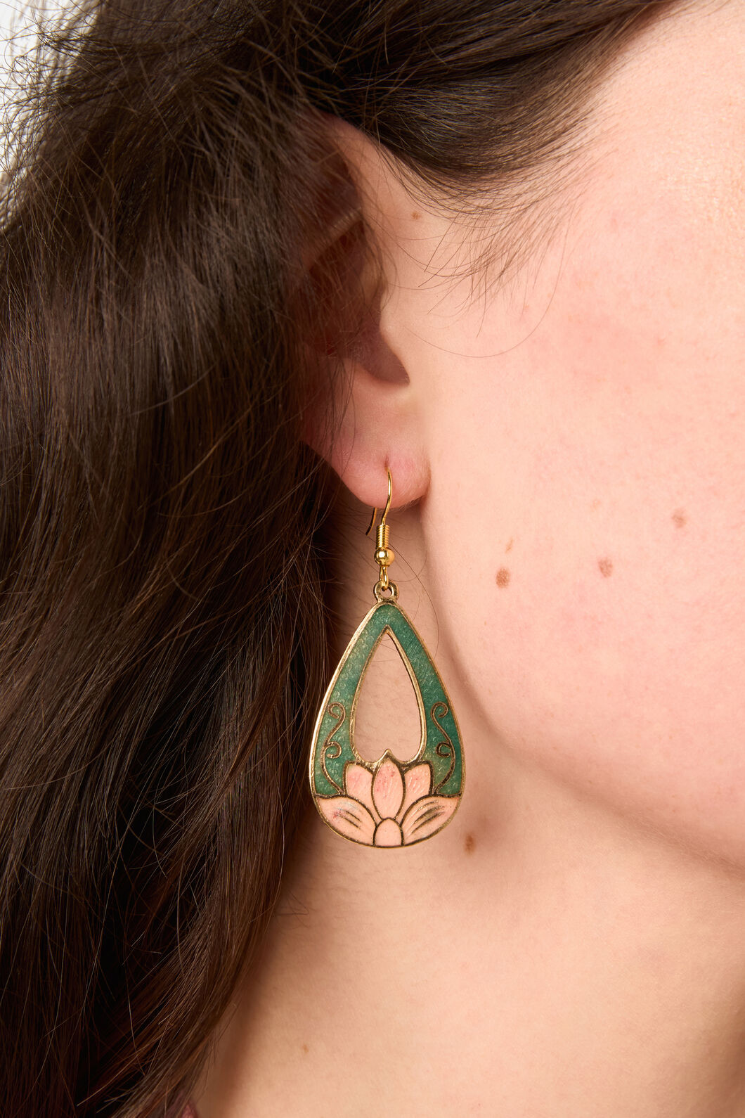 Princess Highway - Lotus Earrings - teal