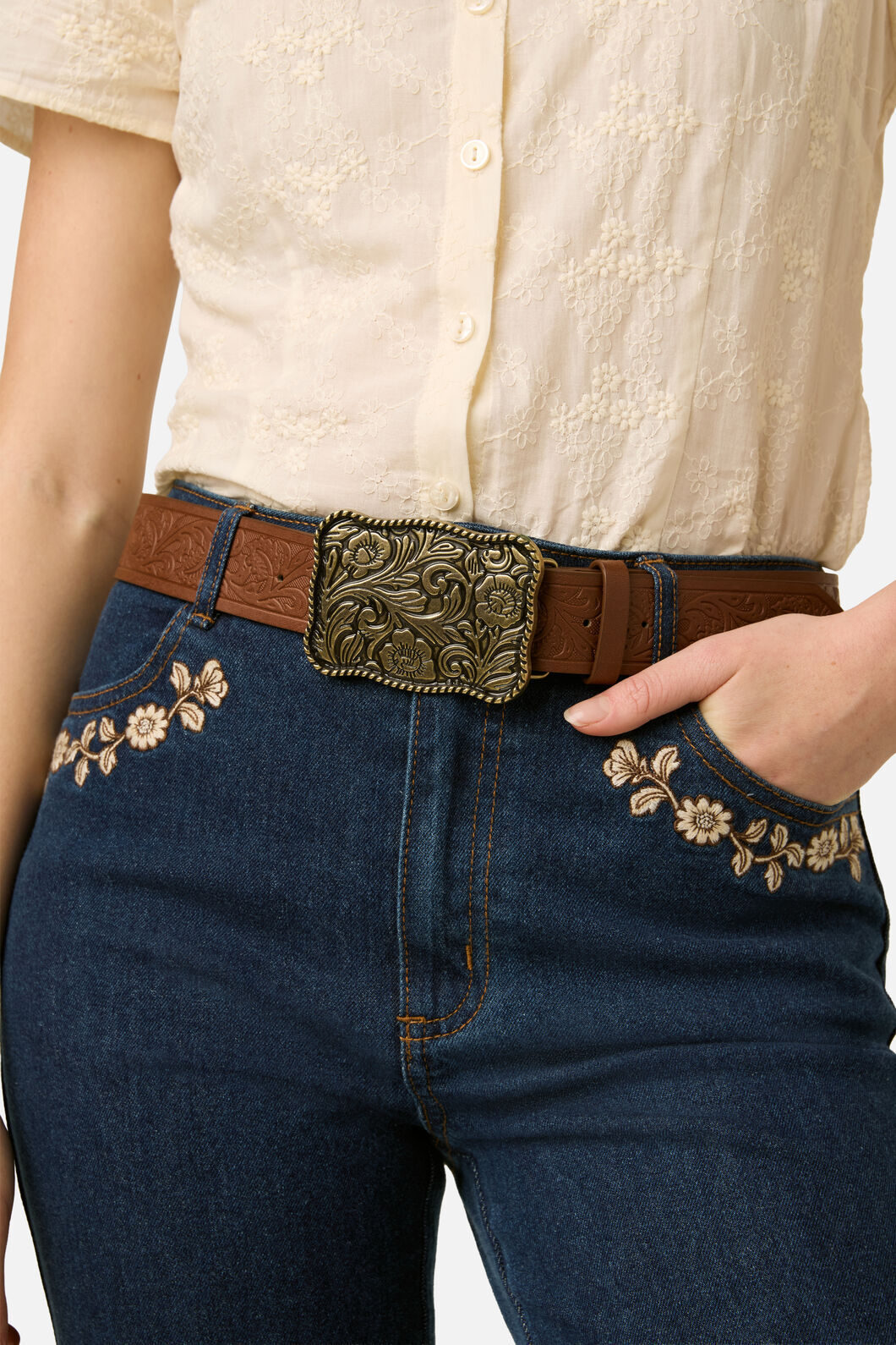 Princess Highway - Fancy Buckle Belt - chocolate