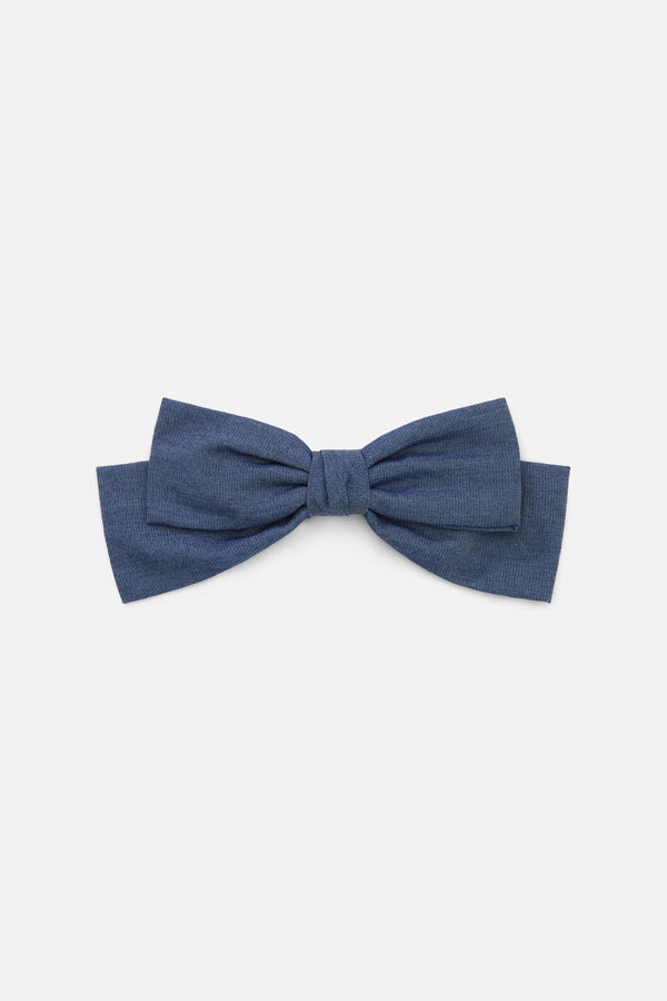 Princess Highway - Denim Bow Barrette Hair Clip - indigo