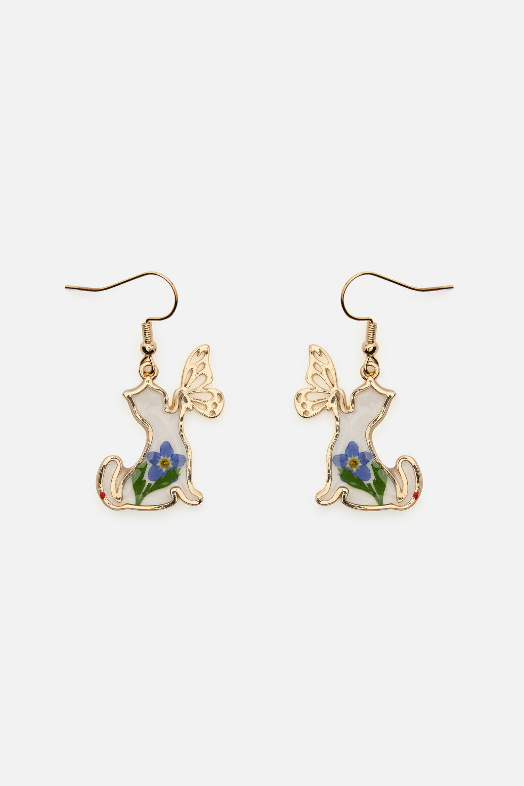 Princess Highway - Butterfly Cat Earrings - gold