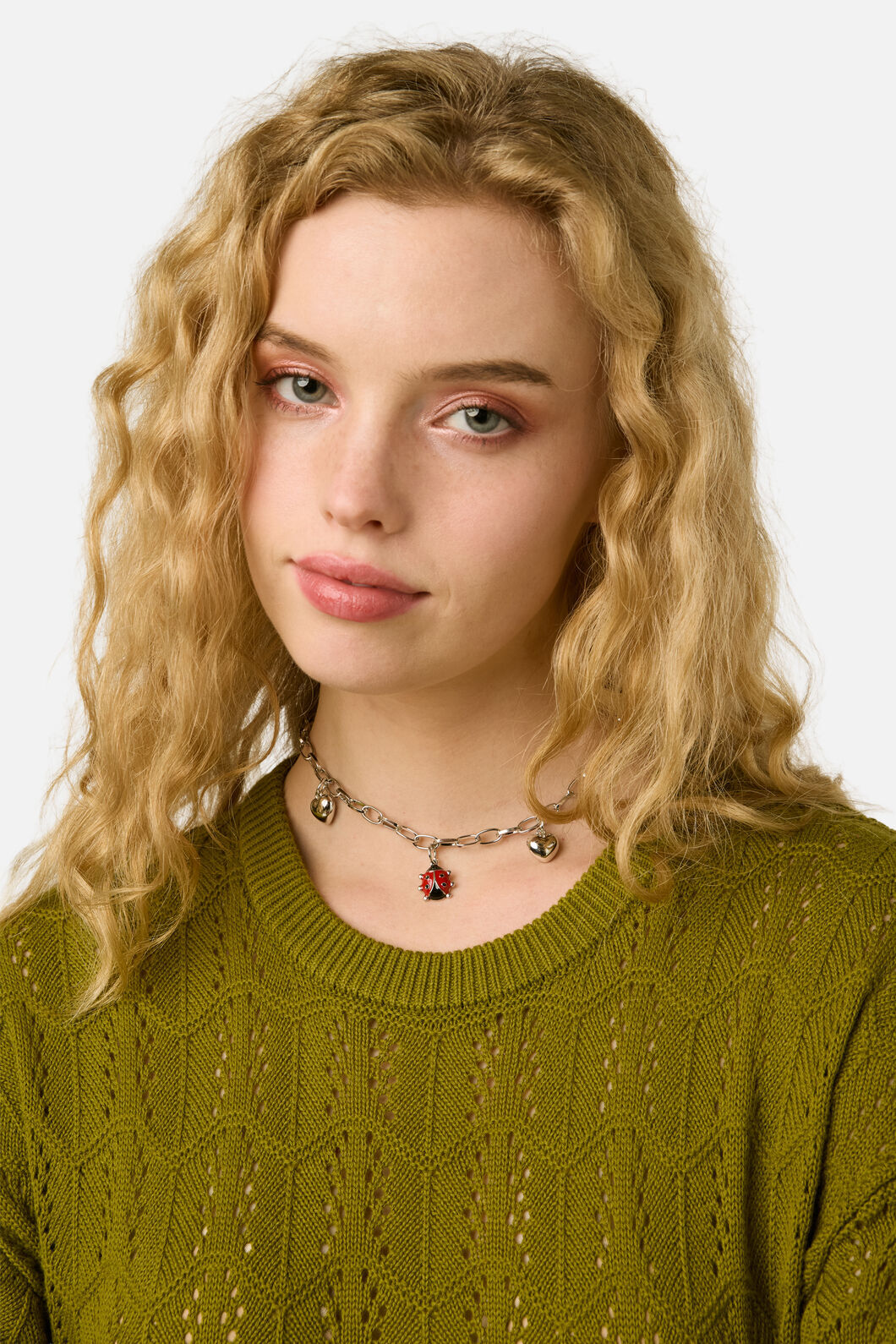 Princess Highway - Ladybug & Hearts Necklace - silver
