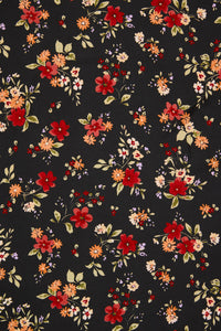 Princess Highway - Posy Satin Scarf - black