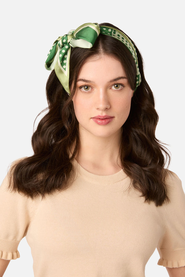 Princess Highway - Green Narrow Satin Scarf - green