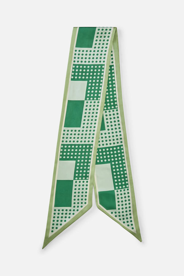Princess Highway - Green Narrow Satin Scarf - green