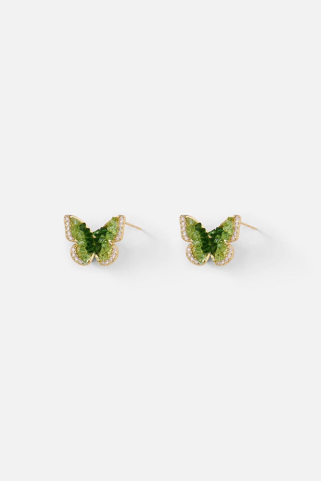 Princess Highway - Green Sparkle Butterfly Earrings - green