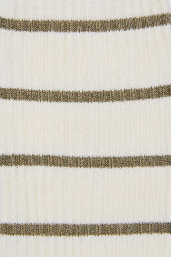 Princess Highway - Cream Striped Rib Sock - cream
