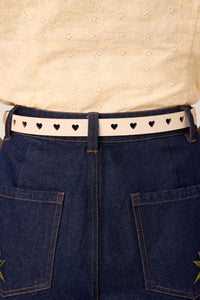 Princess Highway - Cream Heart To Heart Belt - cream