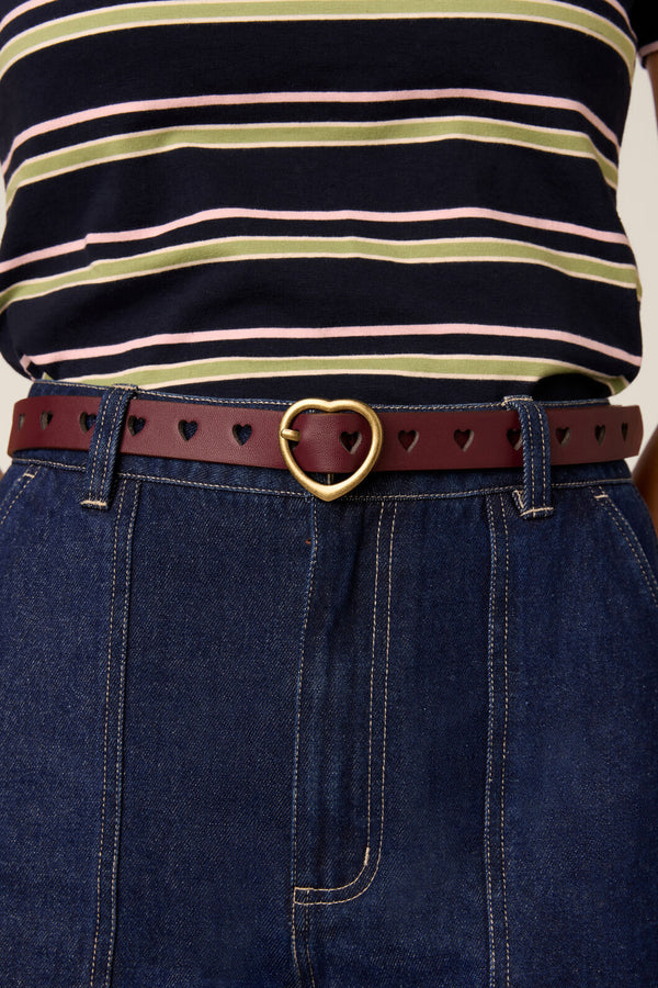 Princess Highway - Plum Heart To Heart Belt - plum