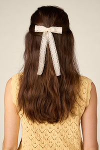 Princess Highway - Lace Edge Bow Hair Clip - cream