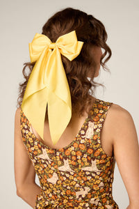 Princess Highway - Satin Bow Barrette Hair Clip - yellow