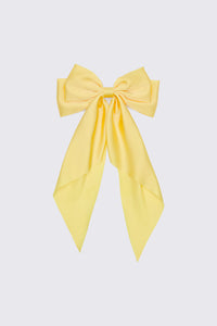 Princess Highway - Satin Bow Barrette Hair Clip - yellow