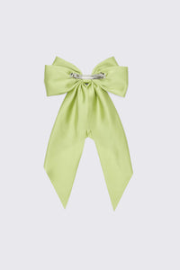 Princess Highway - Satin Bow Barrette Hair Clip - green