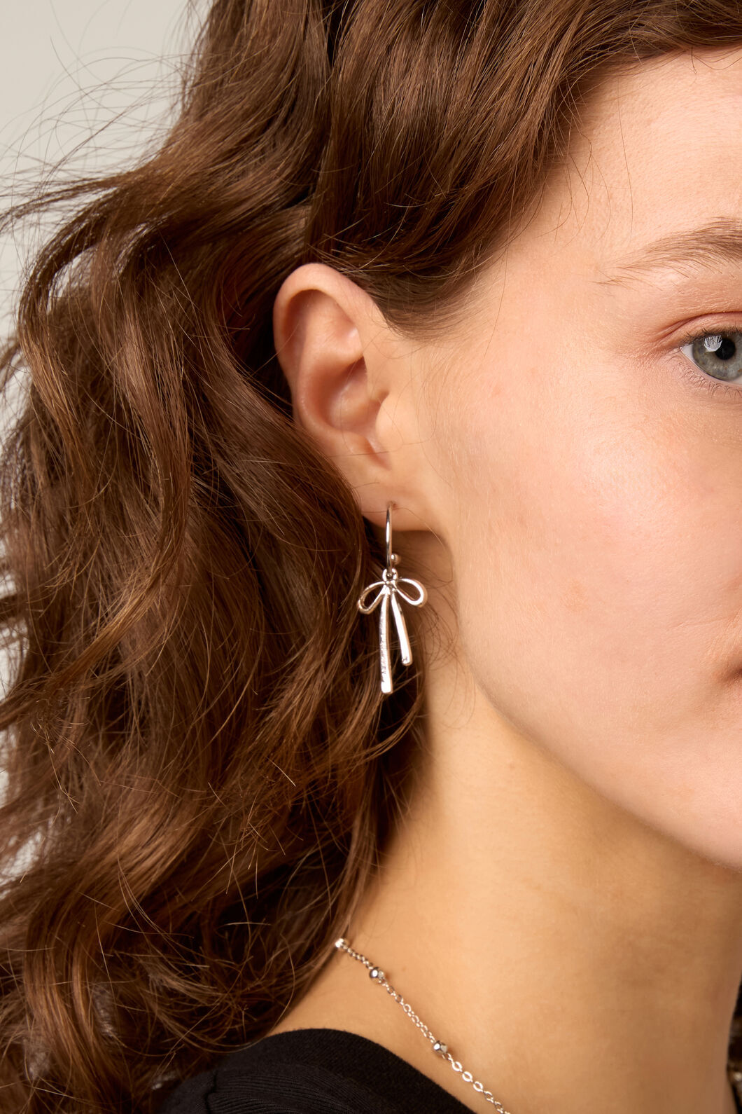 Princess Highway - Silver Bow Sleeper Earrings - silver