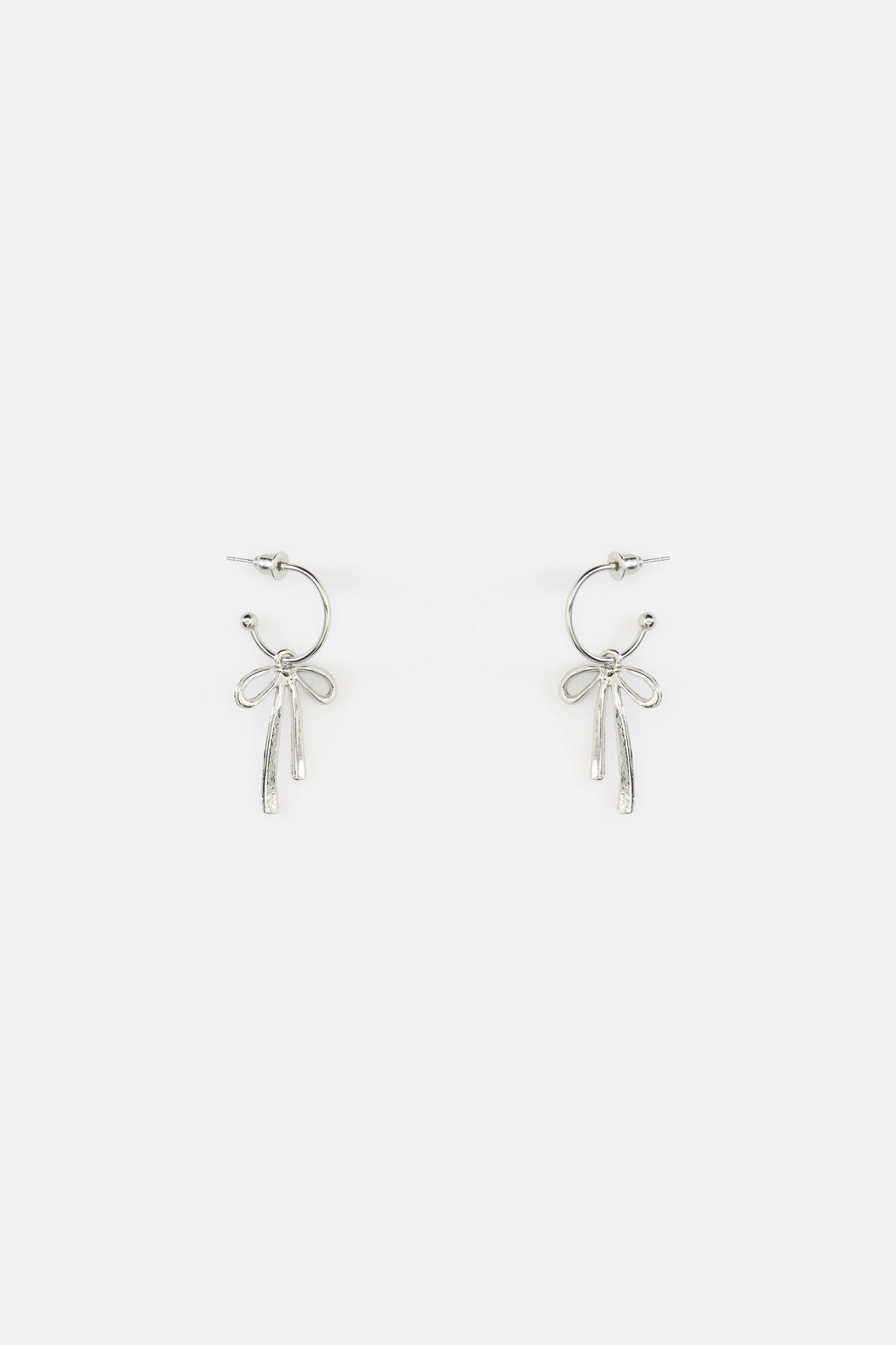 Princess Highway - Silver Bow Sleeper Earrings - silver