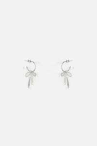 Princess Highway - Silver Bow Sleeper Earrings - silver