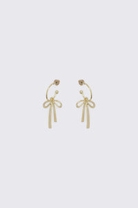 Princess Highway - Gold Bow Sleeper Earrings - gold