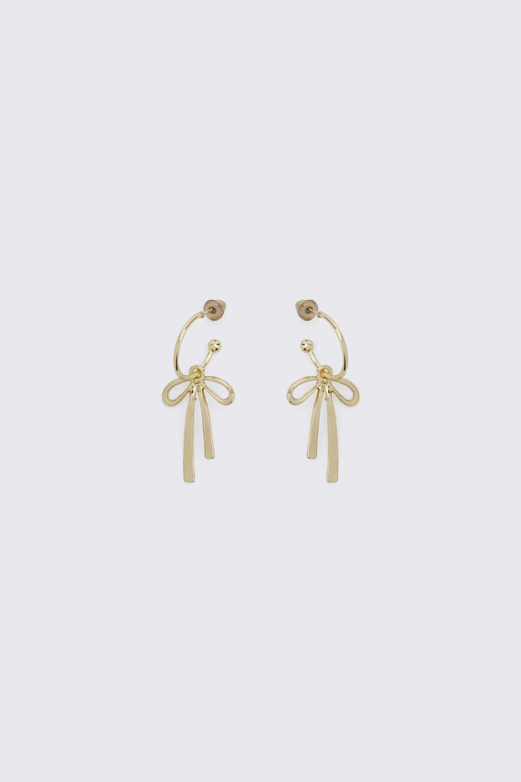 Princess Highway - Gold Bow Sleeper Earrings - gold