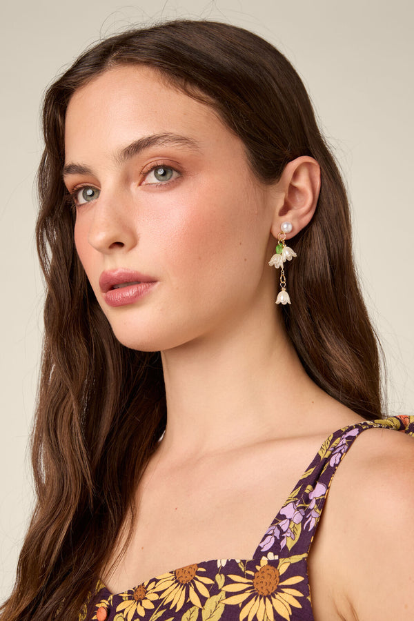 Princess Highway - White Tulip Earrings - white