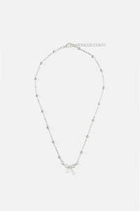 Princess Highway - Silver Bow Necklace - silver