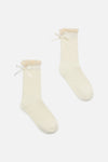 Princess Highway - Cream Bow Back Frill Socks - cream