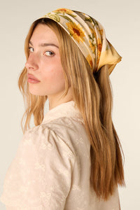Princess Highway - Sunflower Satin Scarf - lemon