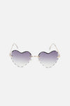 Princess Highway - Cool Grey Heart Sunglasses - cool-grey